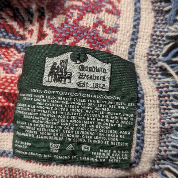 Vintage Goodwin Weavers 100% Cotton Lighthouse Tapestry Throw Blanket 63″x44″ - Picture 4 of 7